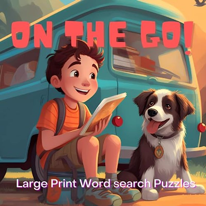 On-the-Go Word Search Puzzles: Entertaining Large Print Shaped Word Puzzles for Travel-loving Kids, Great for Roadtrips, Airplanes, Camping, 5-8 Years Children