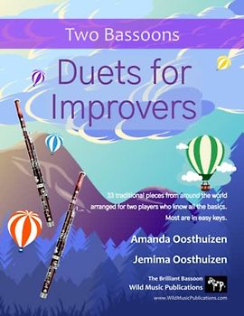 Duets for Improvers for Bassoons: 33 exciting traditional melodies from around the world arranged for two bassoon players who know all the basics.