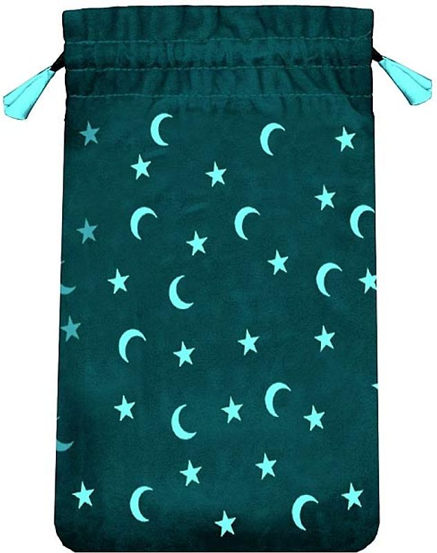 Tarotbeutel Mondnacht, mini. Samt, blau