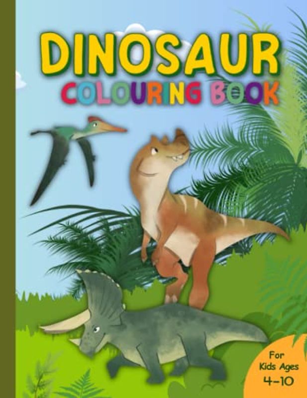 Dinosaur Colouring Book: for Kids ages 4 - 10 | XXL 108 Pages | A4 Format | Boys and Girls