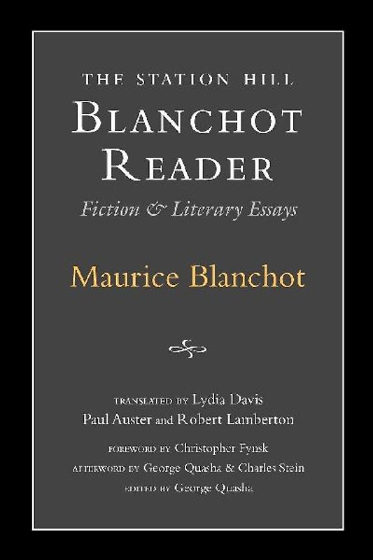 Station Hill Blanchot Reader