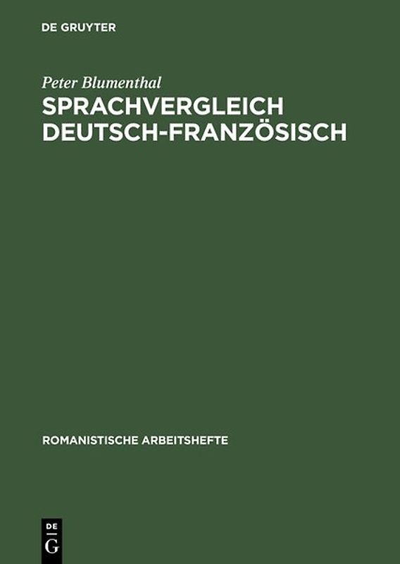 Sprachvergleich Deutsch-Französisch