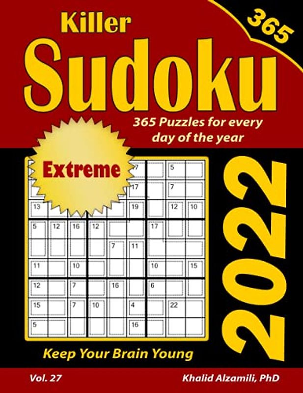 2022 Killer Sudoku: 365 Extreme Puzzles for Every Day of the Year : Keep Your Brain Young (Game Calendars Series)