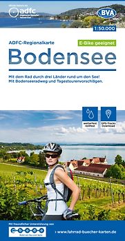 ADFC-Regionalkarte Bodensee, 1:50.000, mit Tagestourenvorschlägen, reiß- und wetterfest, E-Bike-geeignet, GPS-Tracks Download