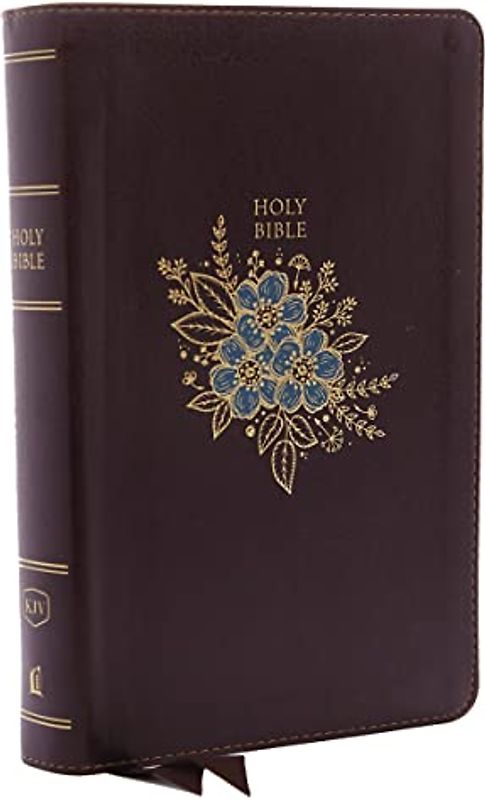 KJV, Deluxe Reference Bible, Personal Size Giant Print, Imitation Leather, Burgundy, Red Letter Edition