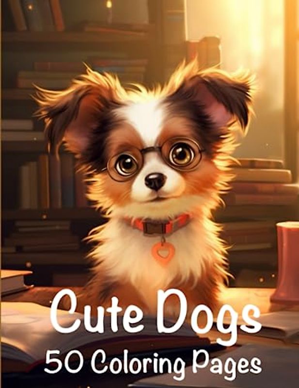 Cute Dogs: 50 Coloring Pages