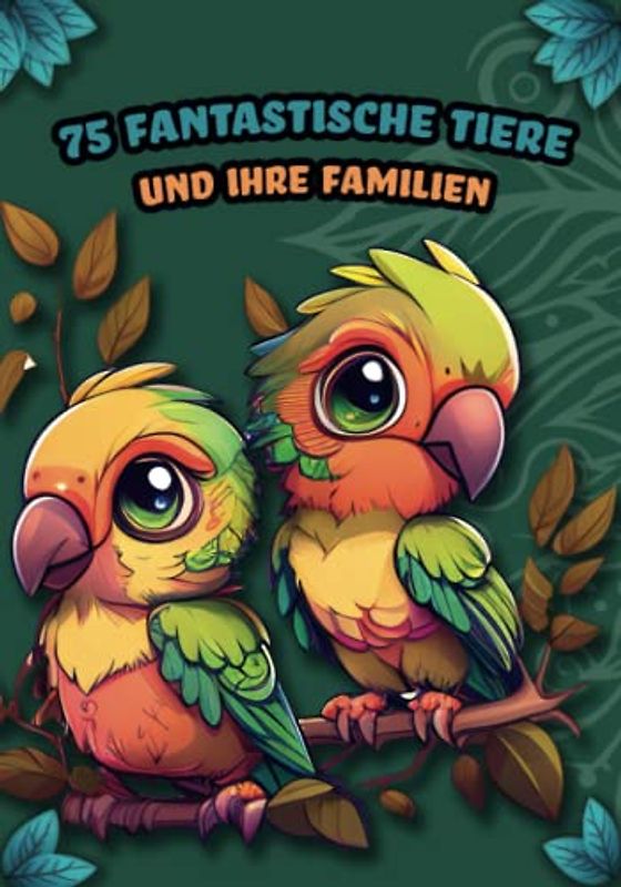 75 Fantastische Tiere und Ihre Familien - Malbuch mit 75 Tier-Motiven für Kinder von 3-7 Jahre
