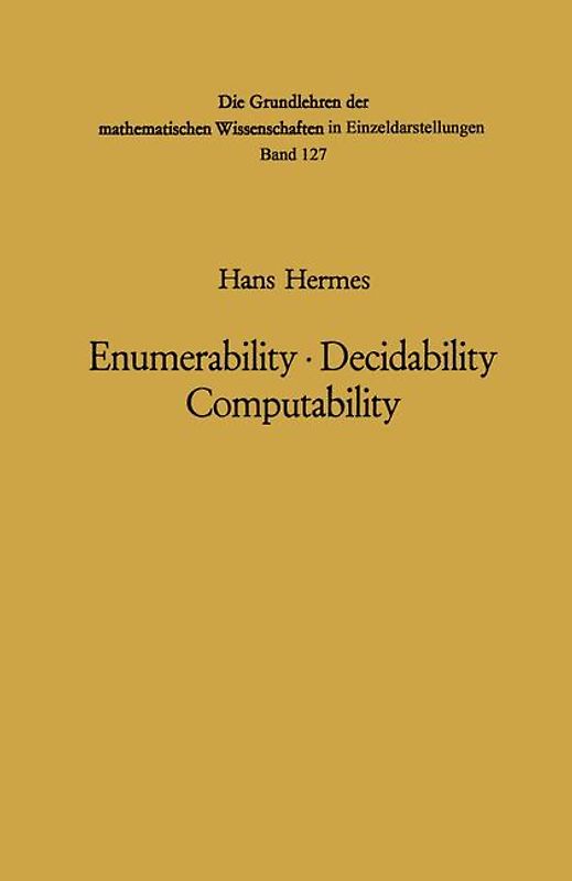 Enumerability · Decidability Computability