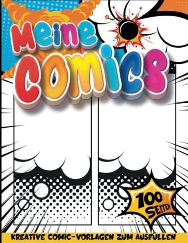 Kreatives Buch Comic: Comic-Zeichnungen-Tagebuch Leer | Kunsthandwerk Für Kinder Ab 4 Jahren