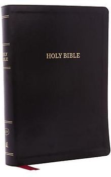 KJV, Deluxe Reference Bible, Super Giant Print, Imitation Leather, Black, Indexed, Red Letter Edition