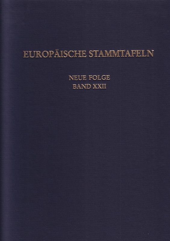 Europäische Stammtafeln. Neue Folge