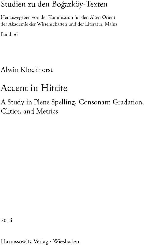 Accent in Hittite