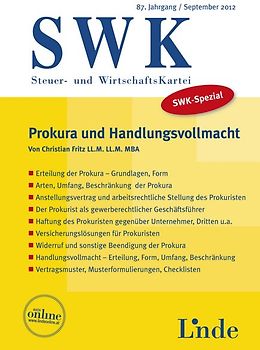 SWK-Spezial Prokura und Handlungsvollmacht