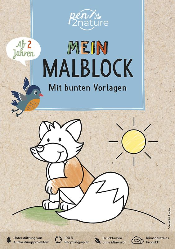 Mein Malblock. Mit bunten Vorlagen für Kinder ab 2 Jahren