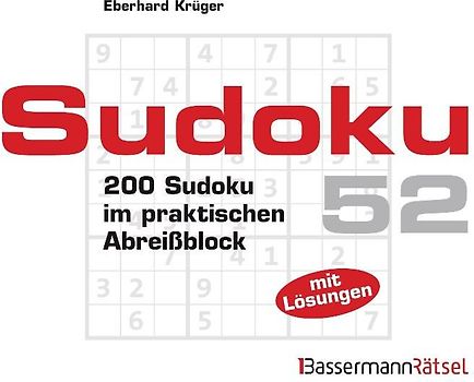Sudoku Block 52 - 5er Einheit. 200 Sudoku im praktischen Abreißblock
