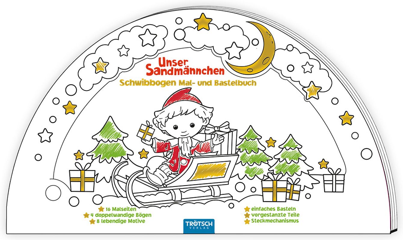 Trötsch Unser Sandmännchen Schwibbogen Mal- und Bastelbuch