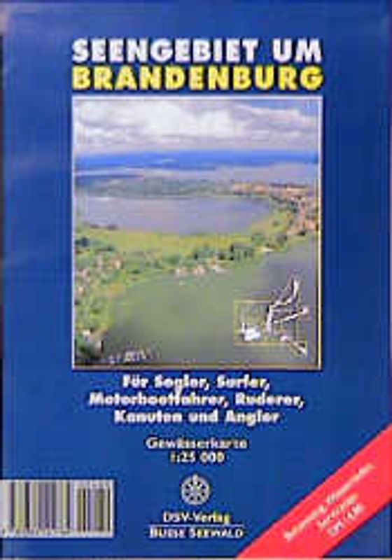Seengebiet umd Brandenburg. Gewässerkarte 1:25000