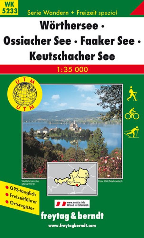 Wörther See - Ossiacher See - Faaker See - Keutschacher See. 1:35000