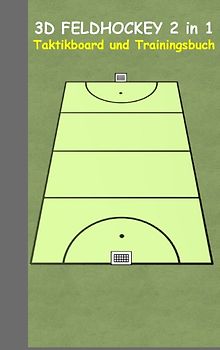 3D Feldhockey 2 in 1 Taktikboard und Trainingsbuch