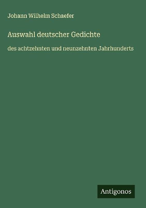 Auswahl deutscher Gedichte