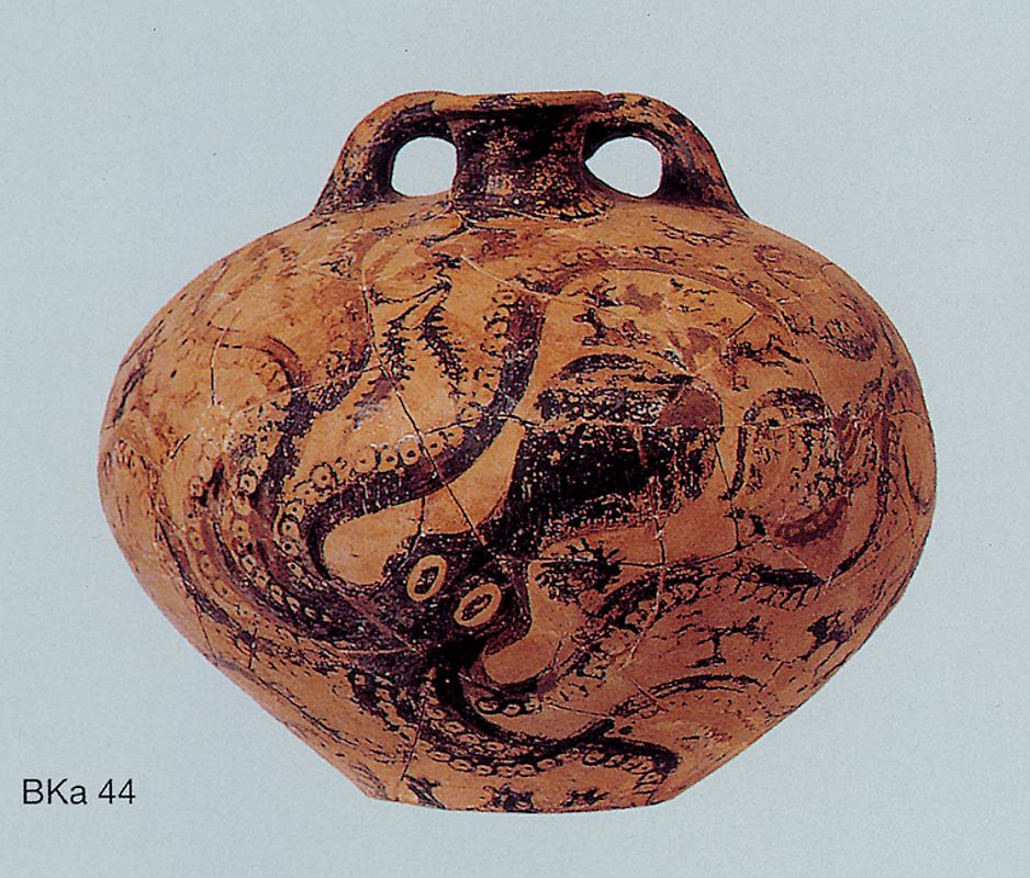 Kretische Tongefässe mit Meeresdekor
