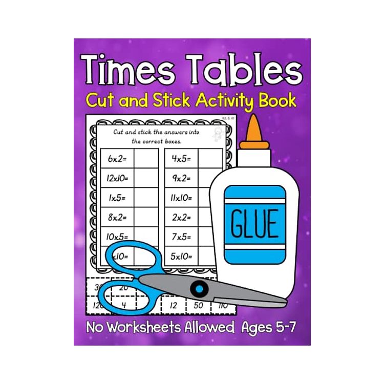 Times Tables Cut and Stick Activity Book Ages 5-7: Key Stage 1 Maths ...