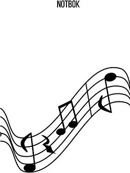 Notbok: DIN A5 notlinjebok | 46 sidor med 12 notlinjer / system per ark | Papper 90g/m² | Musikbok med notlinjer
