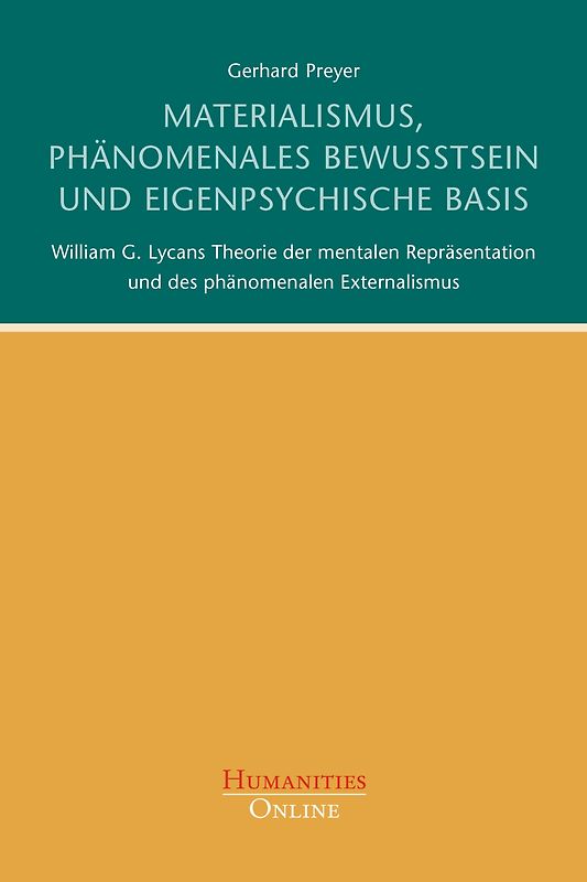 Materialismus, phänomenales Bewusstsein und eigenpsychische Basis
