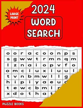 2024 Word Search for Adults, Puzzle Books: 2024 Large Print Word Find Book for Adults, Big Word Search Book