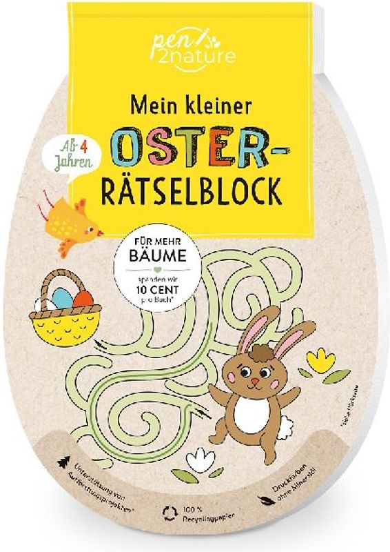 Mein kleiner Oster-Rätselblock für Kinder ab 4 Jahren