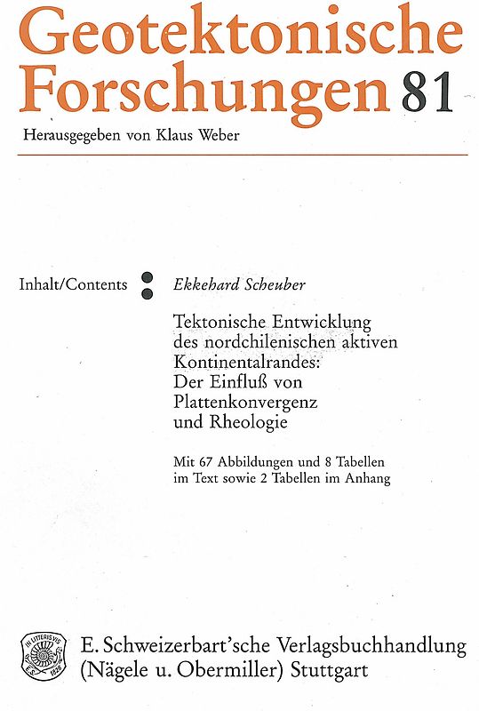 Tektonische Entwicklung des nordchilenischen aktiven Kontinentalrandes