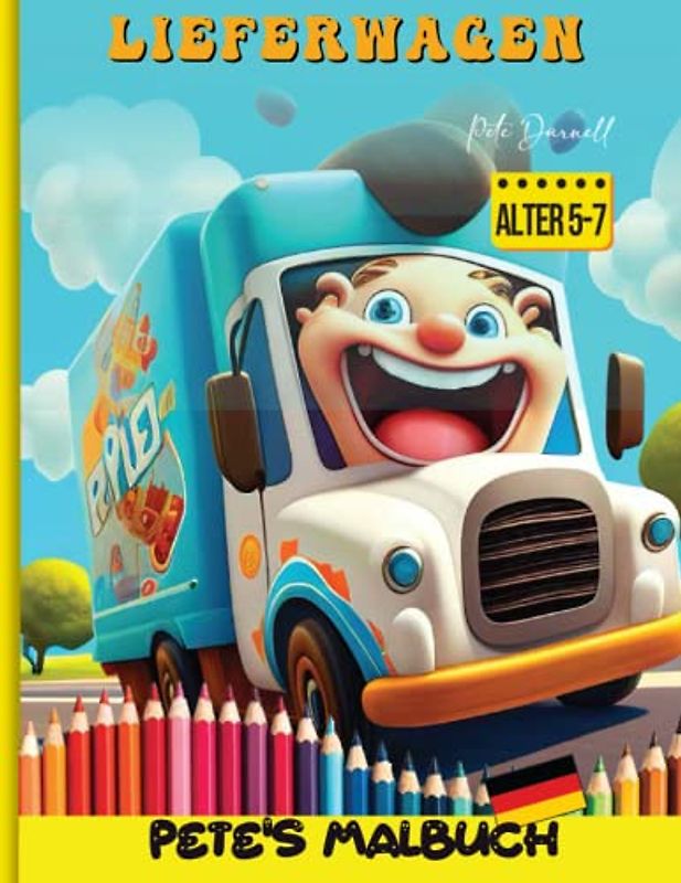 LIEFERWAGEN: Das aufregende Lieferwagen-Abenteuer: Ein 100-seitiges Malbuch für Kinder im Alter von 5-7 Jahren mit lebendigen Illustrationen, ... und spaßigen Lieferwagen zum Ausmalen