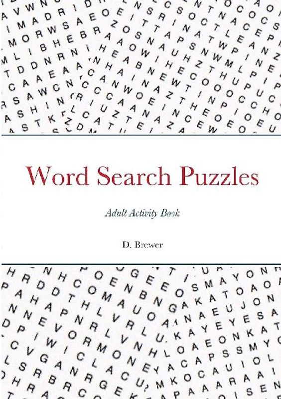 Word Search Puzzles, Adult Activity Book