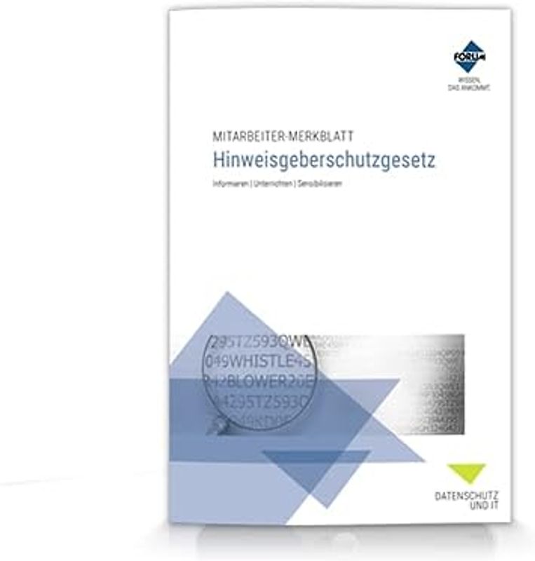 Mitarbeiter-Merkblatt Hinweisgeberschutzgesetz: Informieren | Unterrichten | Sensibilisieren