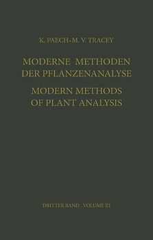 Moderne Methoden der Pflanzenanalyse / Modern Methods of Plant Analysis