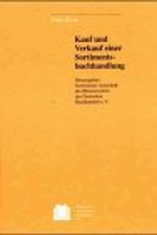 Kauf und Verkauf einer Sortimentsbuchhandlung