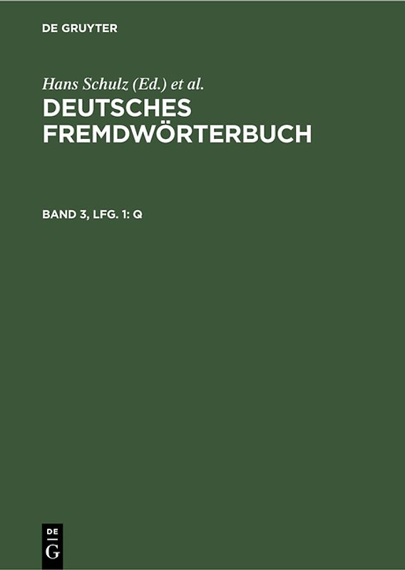Deutsches Fremdwörterbuch / Q