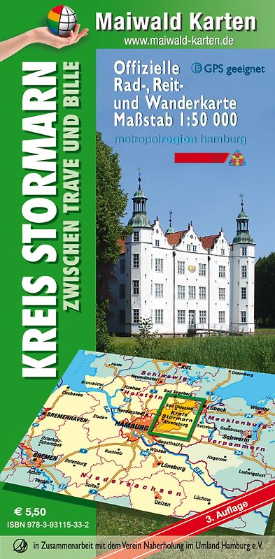Stormarn = Offizielle Rad-, Reit- u. Wanderkarte Stormarn zwischen Trave und Bille