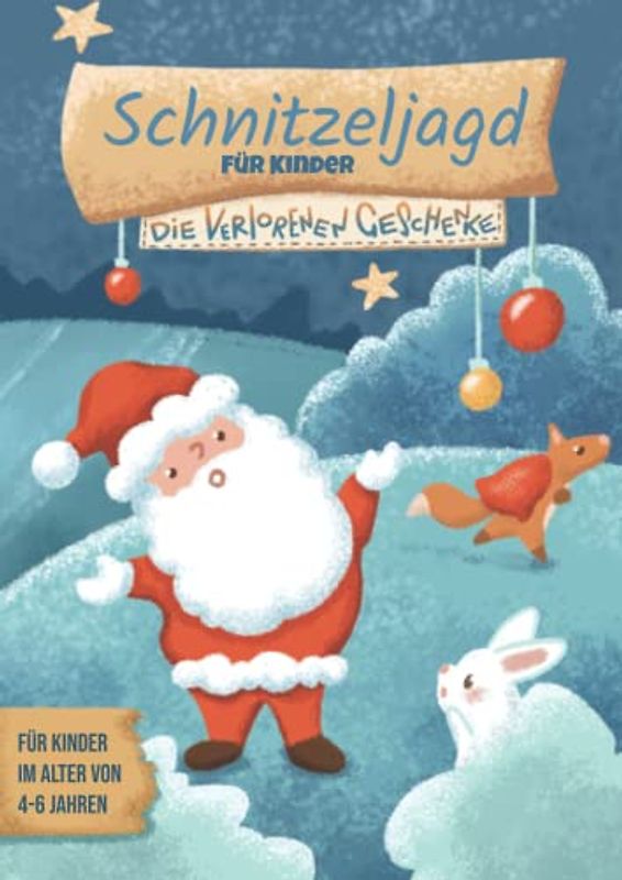 Schnitzeljagd für Kinder: Die verlorenen Weihnachtsgeschenke: Komplettset | für 4-6 Jährige | bis zu 8 Kinder
