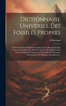 Dictionnaire Universel Des Fossiles Propres: Et Des Fossiles Accidentels Contenant Une Description Des Terres, Des Sables, Des Sels, Des Soufres, Des