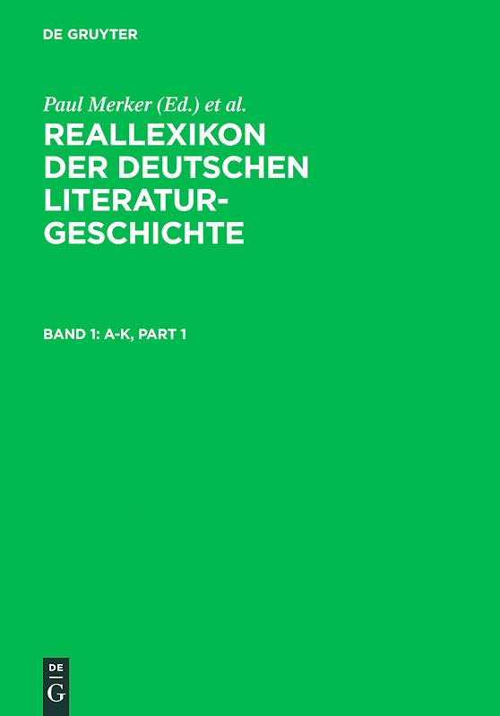 Reallexikon der deutschen Literaturgeschichte