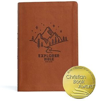 CSB Explorer Bible for Kids, Brown Mountains Leathertouch, Indexed