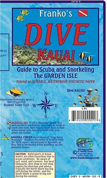 Kauai Dive Guide Map and Fishcard