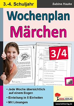 Wochenplan Märchen / Klasse 3-4