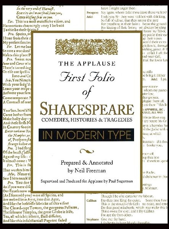 Applause First Folio of Shakespeare in Modern Type