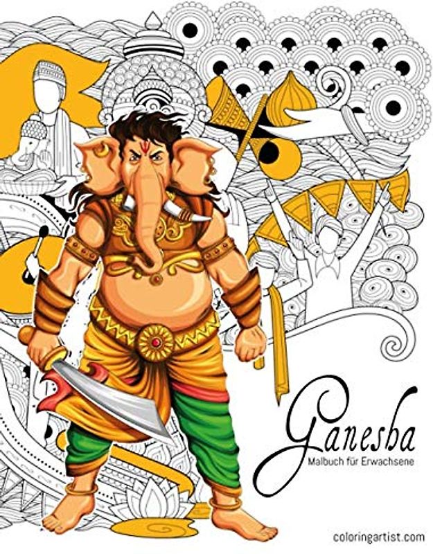 Ganesha-Malbuch für Erwachsene
