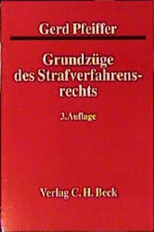 Grundzüge des Strafverfahrensrechts