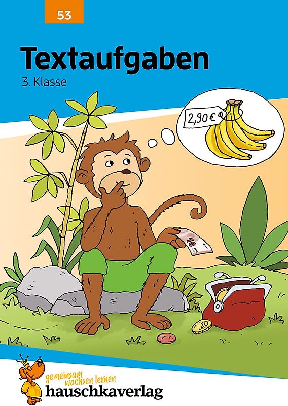 Textaufgaben 3. Klasse, A5- Heft. Sachaufgaben - Übungsprogramm mit Lösungen für die 3. Klasse