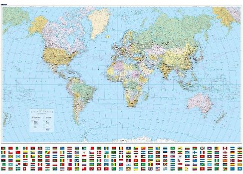 Kümmerly+Frey Weltkarte politisch Poster 1:30 Mio.