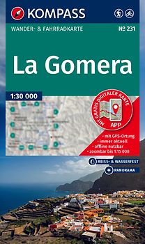 KOMPASS Wanderkarte 231 La Gomera 1:30.000